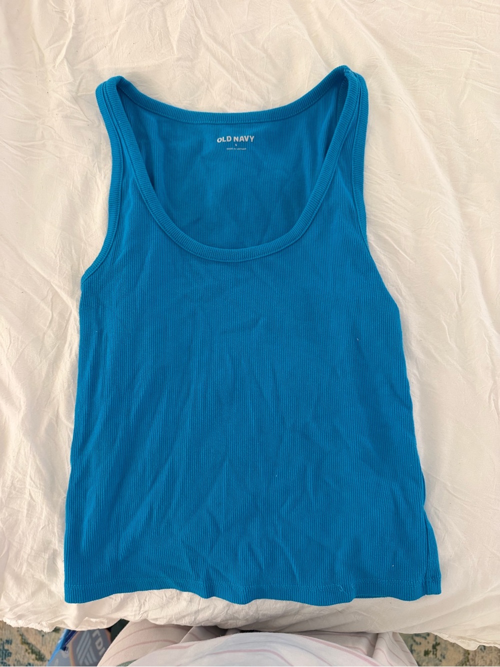 Old Navy Women's Ribbed Tank Top - Teal Blue
